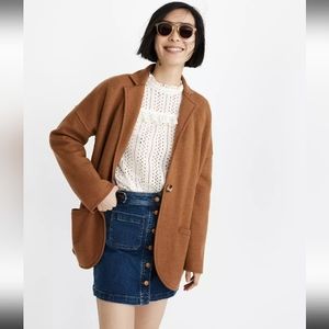 Madewell Saville Sweater Blazer - Heather Pecan